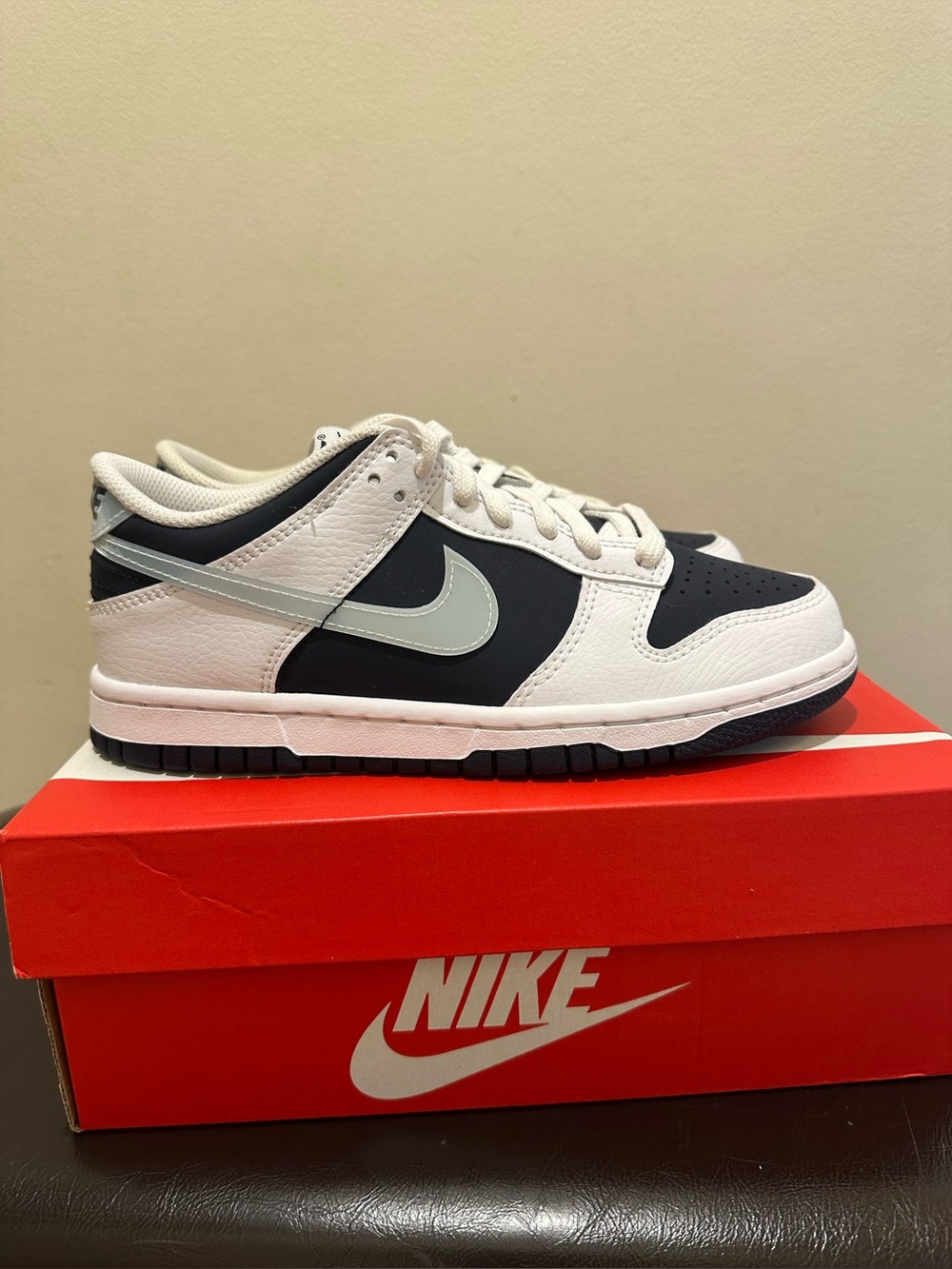 NIB Big Kid GS Nike Dunk Low II7639 100 Light Armory Blue Obsidian